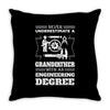 Never Underestimate A Grandfather With An Engineer Degree Throw Pillow
