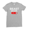 beast mode activated Ladies Fitted T-Shirt