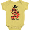 keep calm and where's carl tshirt the walking zombie tee apocalypes fu Baby Onesie