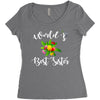 world's best sister with flowers. Women's Triblend Scoop T-shirt