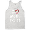 kids boys childrens i love math 1+1=11 funny Tank Top