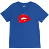 lips red kiss passion girl V-Neck Tee