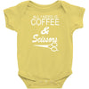 all i need is coffee sciossors Baby Bodysuit