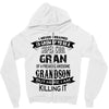 Super Cool Gran Of A Freaking Awesome Grandson Zipper Hoodie