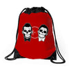 SKULL ON TWO FACE Drawstring Bags