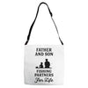 Father and Son Fishing Partners For Life Adjustable Strap Totes