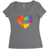 Lgbt Heart Women's Triblend Scoop T-shirt