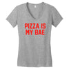 pizza is my bae ringer Women's V-Neck T-Shirt