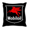 mobil oil vintage logo Throw Pillow