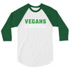 Vegans We're Not Crazy We're Just From The Future White 3/4 Sleeve Shirt