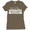motorboating enthusiast Ladies Fitted T-Shirt