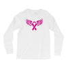 breast cancer ribbon with wing Long Sleeve Shirts