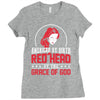 american by birth redhead by the grace of god Ladies Fitted T-Shirt