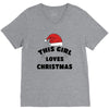 this girl loves christmas V-Neck Tee