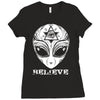alien believe Ladies Fitted T-Shirt
