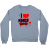 i love house music t shirt men logo3 new t shirt clothing design men Crewneck Sweatshirt