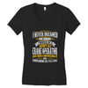 grumpy old crane operator Women's V-Neck T-Shirt