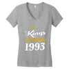 kings are born in 1993 Women's V-Neck T-Shirt
