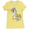 Robotic Baby Unicorn Ladies Fitted T-Shirt