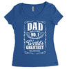 dad number one world's greatest Women's Triblend Scoop T-shirt