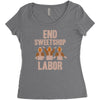 end sweetshop labor Women's Triblend Scoop T-shirt