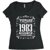 vintage made in 1983 perfectly aged a living legend Women's Triblend Scoop T-shirt