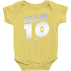 team 10  silver Baby Onesie