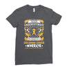 Never Underestimate the Strength of a Childhood Cancer Warrior Ladies Fitted T-Shirt