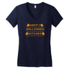 happy halloween witches Women's V-Neck T-Shirt