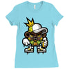 hop hop bear Ladies Fitted T-Shirt