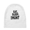 eat sleep hog hunt Baby Beanies