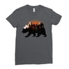 Bear Adventure With Rose Ladies Fitted T-Shirt