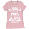 Super Cool Pops Of A Freaking Awesome Grandson Ladies Fitted T-Shirt