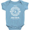mega man's bar mitzvah Baby Bodysuit