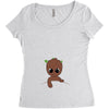 Baby Groot Women's Triblend Scoop T-shirt
