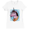 unicorn nerd graphic Ladies Fitted T-Shirt