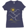 on the top (mountain) Ladies Fitted T-Shirt