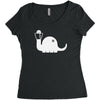 apatosaurus white Women's Triblend Scoop T-shirt