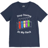 stop staring at my rack V-Neck Tee