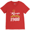 kings are born in 1988 V-Neck Tee