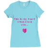 this is my heart when i see you Ladies Fitted T-Shirt