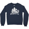 roughin' it roughing trailer camping camp Crewneck Sweatshirt