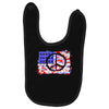 american flag peace Baby Bibs