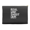 real men shoot raw funny photography Accessory Pouches