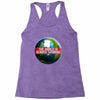 the world is always spinnin Racerback Tank