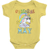unicorns are born in may cute unicorn Baby Bodysuit