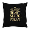 love the lord your god heart soul mind Throw Pillow
