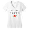 latina power with cute heart Women's V-Neck T-Shirt