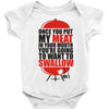once you put my meat in your mouth t shirt tee funny grilling cook che Baby Onesie