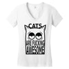 cats are fucking awesome Women's V-Neck T-Shirt